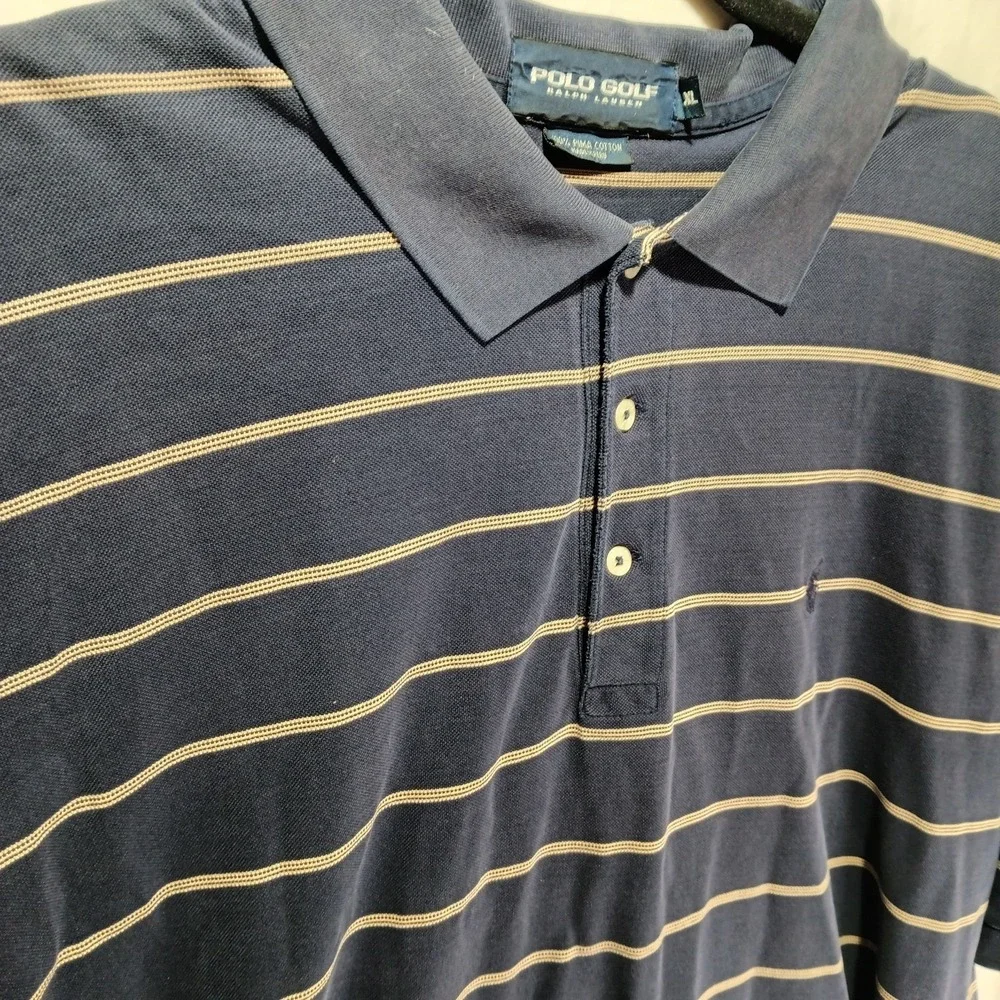 Men's XL Polo Golf Ralph Lauren. Navy And Gold.‎ 100% Pima Cotton.